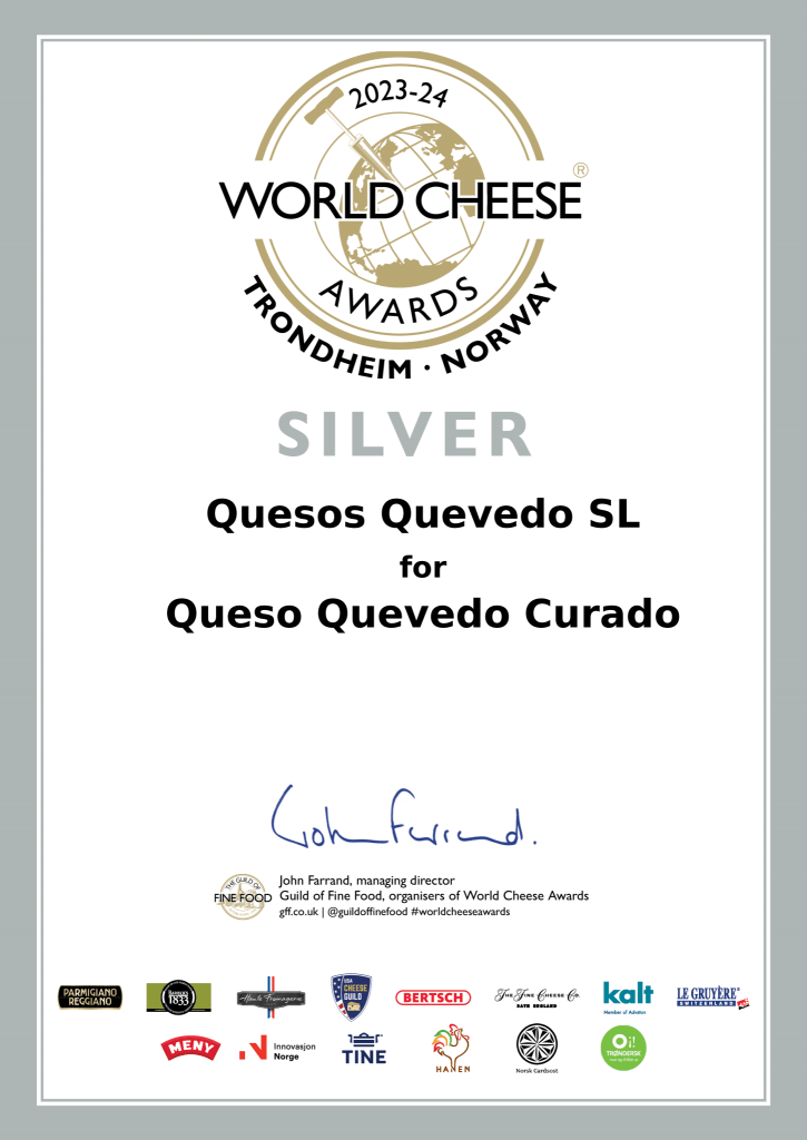 premio obtenido por al queso curado quevedo world cheese